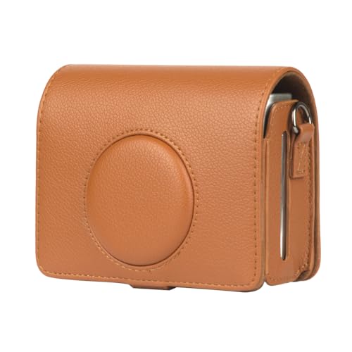 TRIPLE RIVER�EFor instax mini Evo �P�[�X �J�o�[ �V�����_�[�X�g���b�v�t�� PU���U�[ ���f�B�[�X ���|�� �J�����o�b�O �����Y�J�o�[�t�� For �C���X�^�b�N�X �~�j �G�{ �J�����|�[�`(�u���E��)