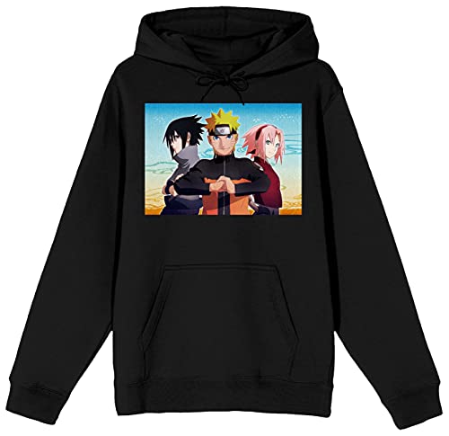 Bioworld Naruto Uzumaki, Sasuke, and Sakura Long Sleeve Hoodie