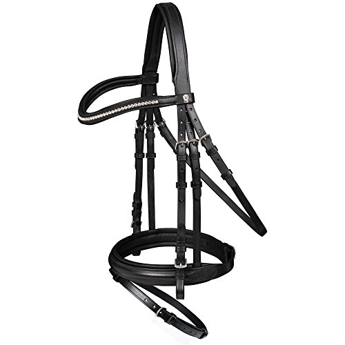 Trensenzaum Grace Waldhausen filet noir idéal pour le dressage Warmblut
