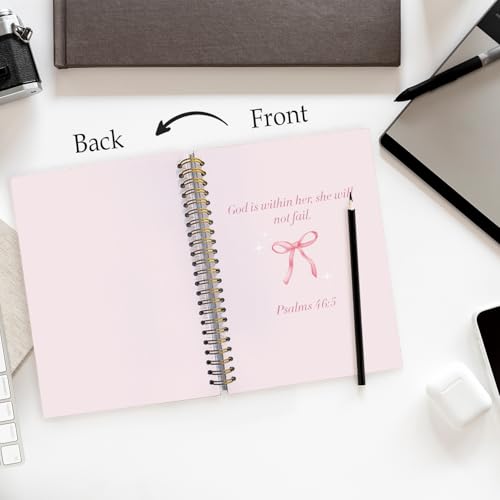 Carnet chrétien à nœud rose pour écrire vos notes d'église le dimanche - 5