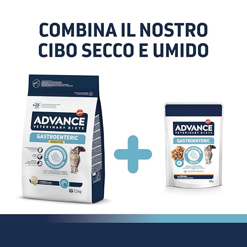 Advance Veterinary Diets Gastroenteric Sensitive, Cibo per Gatti con Problemi gastrointestinali, 7,5kg - 7