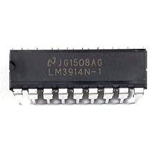 LM3914N-1 LM3914 Dot Bar-Graph Display Driver w/Regulated & programmable LED Current Drive eliminating ext resistors DIP-18 Breadboard-Friendly Pack of 10