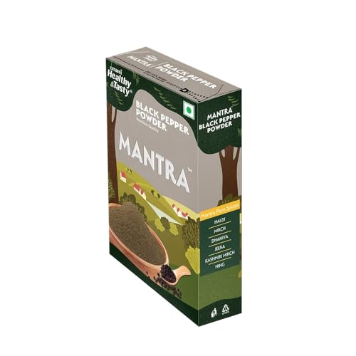 Image of Emami Healthy & Tasty Mantra Black Pepper /Kali Mirch Powder, Natural, No Added Colour & Preservatives 100g