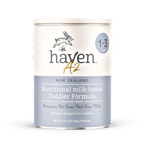 Haven A2 Cow Toddler Formula, Grass Fed Cow Milk Powder for Toddlers With Protein, Probiotics, Prebiotics, Lutein and Omega 3 Dha, Easy Digestion Formula, Non GMO, American Made, 14.1 Oz