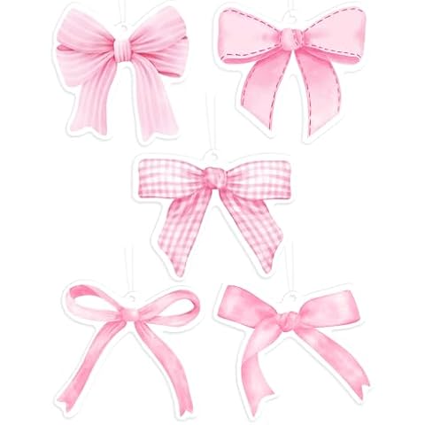 Pecfamly Car Air Freshener Cute - Cute Car Air Freshener - Bow Car Accessories - Coquette Car Accessories - Pink Air Freshener for Car - Cute Car Fresheners - Pink Car Air Freshener Hanging Cover