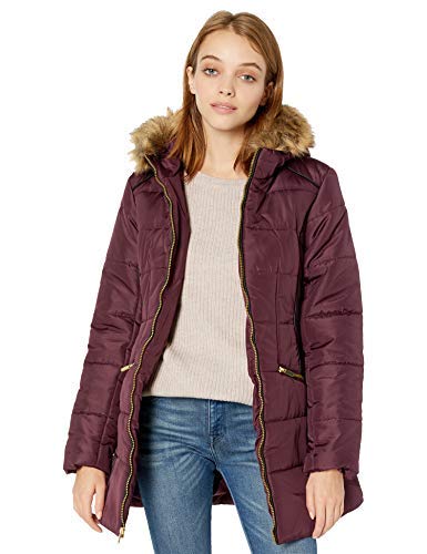 Celebrity Pink Men's Warm Winter Coat With Faux Trimmed Hood