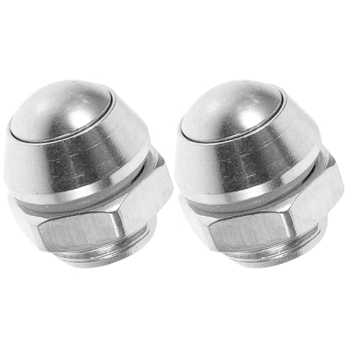 Válvula de seguridad para olla a presión 14mm plateada plana de reemplazo, 2 piezas, accesorio para cocina miniatura 1