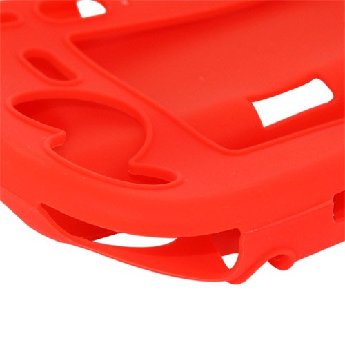 Skque Silicone Gel Protection Case Cover for Nintendo Wii U Gamepad, Red