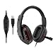 LESHP USB Wired Headphone with Stereo Micphone Fashion Gaming Headset Noise Cancelling Soft Memory Earmuffs for Sony PS4 PS3 PC Game
