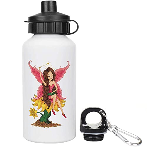 Azeeda 400ml 'Hada de la Flor' Agua Reutilizable Botella (WT00056638)