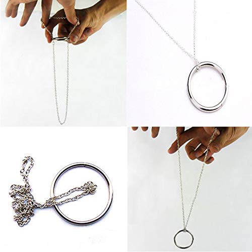 Magic Ring Using Chain Buy AMAZO Magic Ring On Chain Knot Necklace Silver Steel Metal Magic ...
