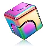 Coolden Fidget Spinner Metal Fidget Cube für Kinder Erwachsene Anti Stress Spielzeug Cooles Mini Gadget Figner Spinner Stressabbau Focus 2 in 1 Spinning Fidget Toys Geschenk für Jungen Mädchen, Bunt