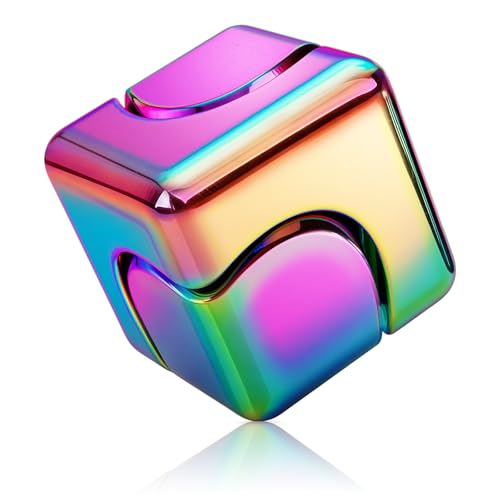 ATESSON Metal Fidget Spinner Cube Toys Detachable 3 Ways to Play with High-Speed Stainless Steel Bearing Silent for Stress Relief Anxiety ADHD Autism Classroom Office Fidget Spinners for Adults Kids
