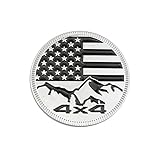NEUZIK for Jeep Emblem Mountain Rated 4 x 4 Emblem Car Emblem Metal Automotive Badge Compatible with Jeep Wrangler Vehicles Trucks SUV