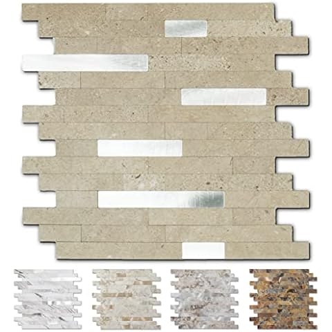 Yipscazo - Lámina adhesiva para azulejos de cocina (metal) Cover