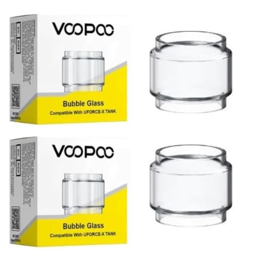 Voopoo Uforce-X Bubble Glass - 2 Pack - Compatible with Voopoo Uforce X Vape Tank - No Nicotine