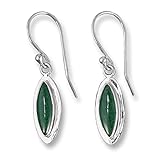 jade ohrringe geschnitzt Gesamtlänge ca. 35mm, Steingröße 5x15mm