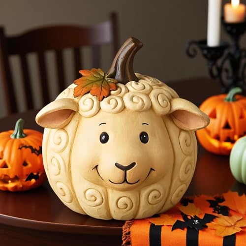 Citrouille décor d'automne en résine pour table et bureau - 8