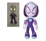 Simba 6315875811X12 - Disney Marvel Ghost Spider, 25cm Plüschfigur mit Glow in the dark Augen, Spiderman Filmfigur, Plüschspielzeug, Spinne, Comic Figur, Superheld, ab den ersten Lebensmonaten