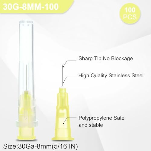 100 Pack 30 G 8mm Needle, Luer Lock Industrial Dispensing Accessories,Scientific Measuring, Refilling Inks, Individual Package - Image 4