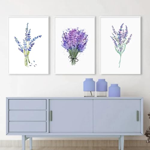 Affiches modernes de lavande violette 60x80 cm pour deco salon nature