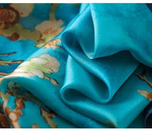 Image of Floral Printed Silk stole | silk Scarf for Women | stylish silk stole for women | Soft Lightweight Stole, Shawl & Neck Wrap | Scarf for Wedding, Party, Travel & Casual Wear