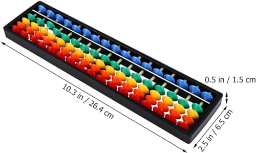 UNbit Abacus，Math Learning Tool，Chinese Abacus 2pcs 17 Rods Abacus Plastic Playes Subtraction Math Chinese Japanese Abacuses Counting Tool for Educational School Office Abacus - Thumbnail 2