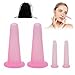 Produktbild 4 Stück Facial Cupping Schröpfgläser Silikon Schröpfen Gesicht Silikon Massage Schröpfen Cups Schröpfer für Gesicht Schröpfen Set für Gesicht Schröpfen Massage mit Aufbewahrungstasche (Rosa)