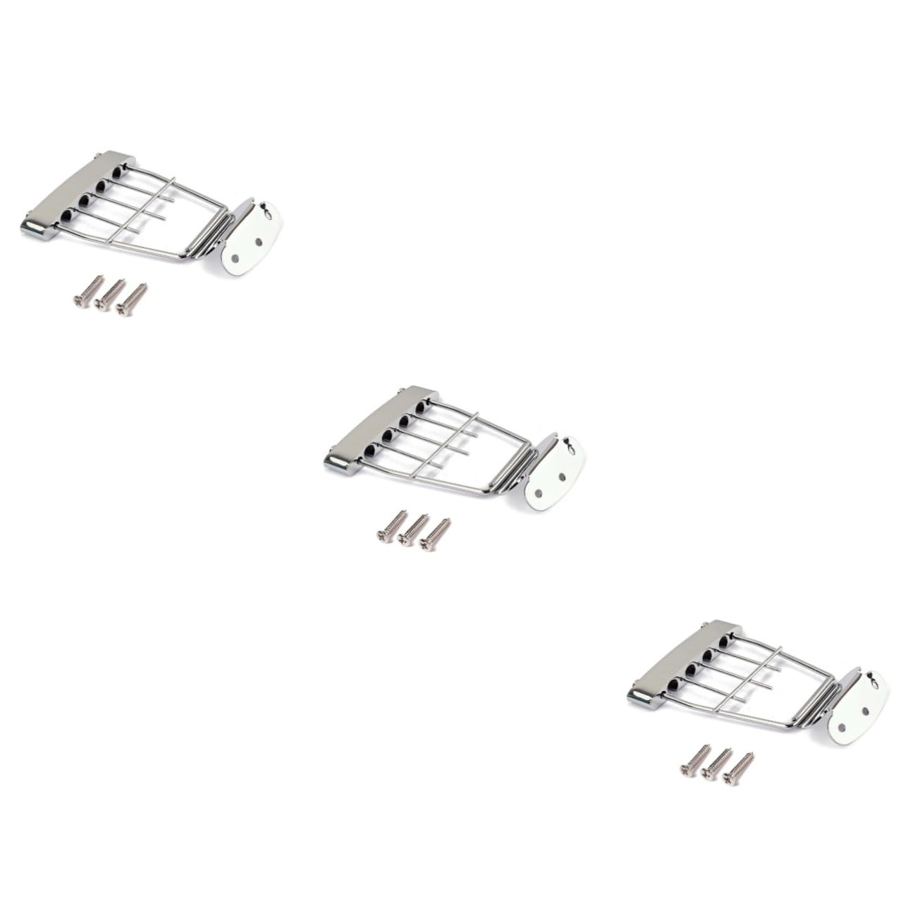 ifundom 3sets Bridge Tailpiece Easy Install Guitar Tailpiece Rest for Guitar Sturdy Steel Zinc Alloy 4string*3