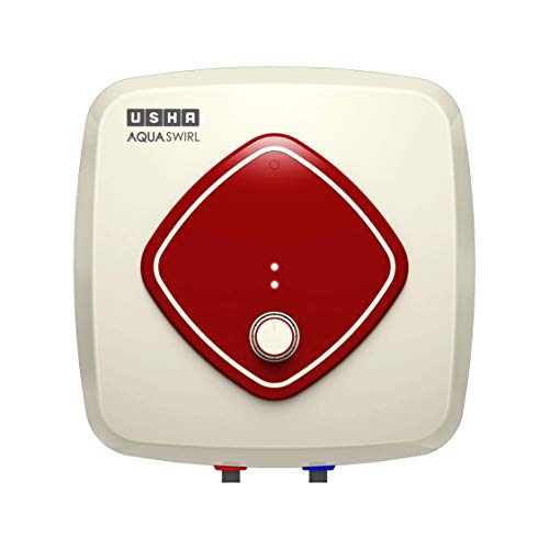 Usha Aqua Swirl 25 Litre 5 Star Storage Water Heater With Copper Heating Element (Ivory Wine), Wall Mounting Usha Aqua Swirl 25 Litre 5 Star Storage Water Heater With Copper Heating Element (Ivory Wine), Wall Mounting