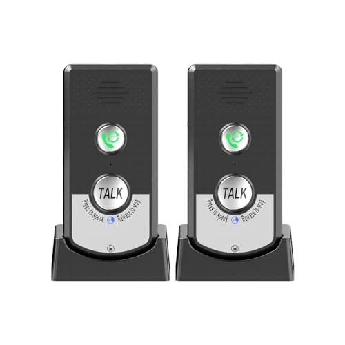 Irishom 2 Pack Intercoms Wireless for Home Voice Bidirectional Caller Home Ultra Long Distance Portable Wireless Voice Interphone Elderly Caller Room to Room Communication