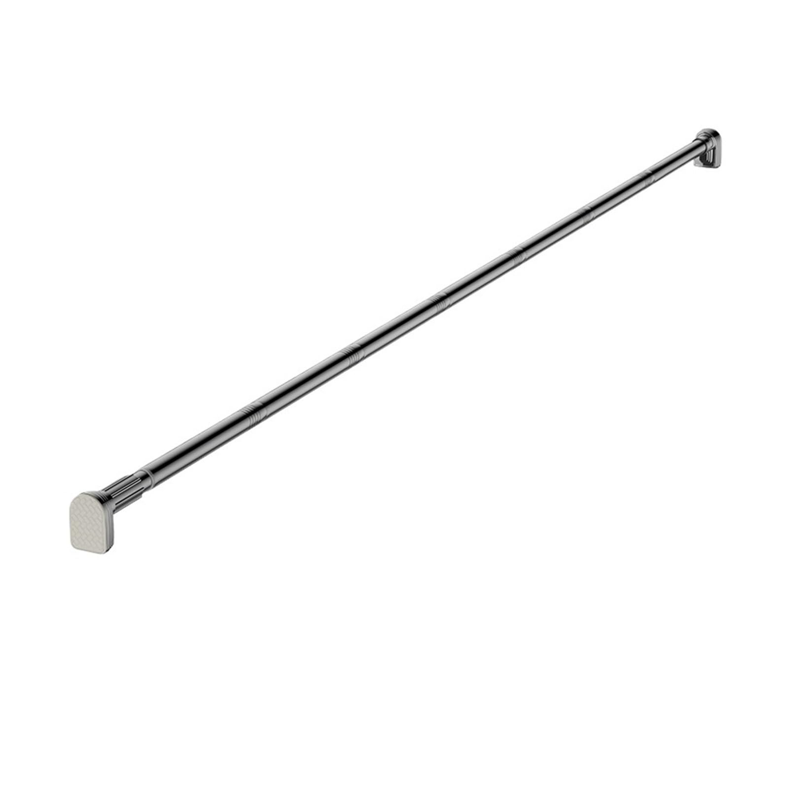 Adjustable Stainless Steel Shower Curtain Rod Clothes Drying Rack Telescopic Pole for Laundry Room Bathroom for Wardrobe and Cloakroom(Silvery255-270CM)