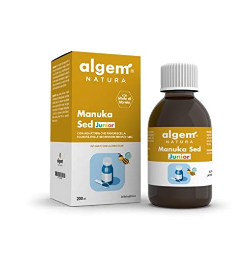 Algem Manuka Sed Junior SCIROPPO: favorisce la funzionalità delle vie respiratorie in caso di tosse secca e grassa (per bambini) GUSTO FRUTTI ROSSI