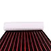 Rvsweuke 240 * 90cm EVA Foam Teak Floor Non-Slip Self-Adhesive Flooring Red and Black Mat