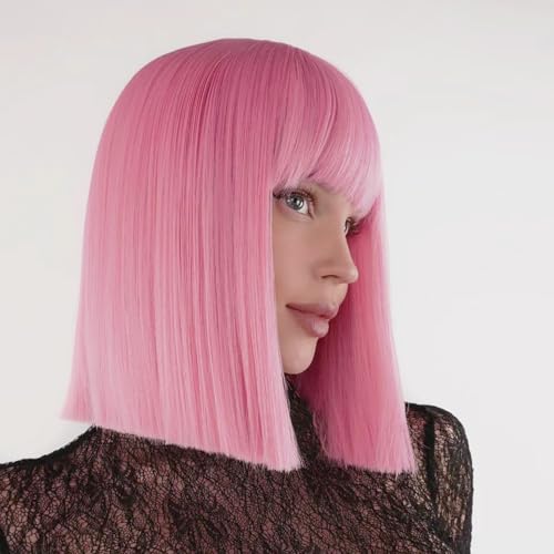 Finler Pink Bob Wig
