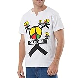 Ciguo Mens Boys Perfect Cosplay Piano Peace T- Shirts(White-1,Medium)