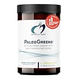 Designs for Health PaleoGreens - Over 90% Organic Green Shake Powder with Vegetables, Berries, Enzymes + Antioxidants - Non-GMO, Drink Mix, Lemon-Lime Flavor (30 Servings / 270g)
