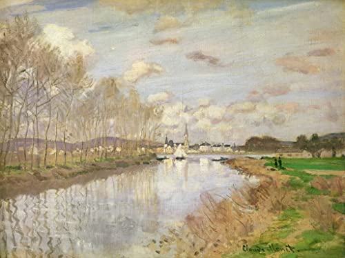 Peinture murale Claude Monet Le Yacht à Argenteuil sur toile canvas premium