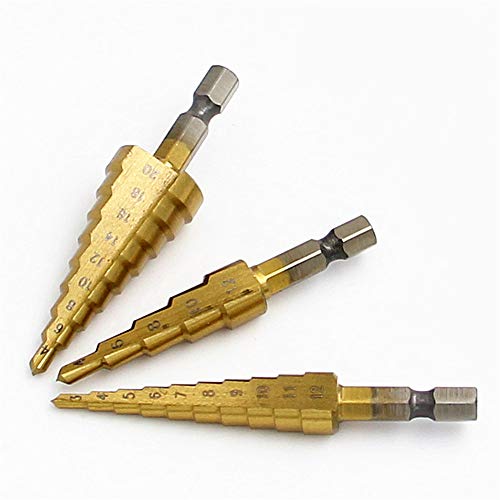 Mengshen Step Cone Drill Set 3-Piece Set 3-12mm/4-12mm/4-20mm - Image 3