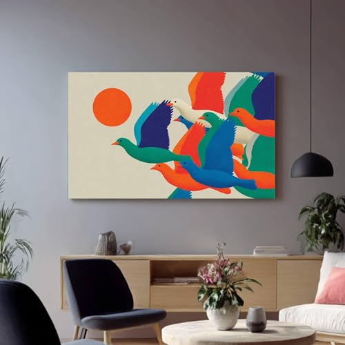 Décoration scandinave oiseau minimaliste poster moderne 30x40 cm - 3