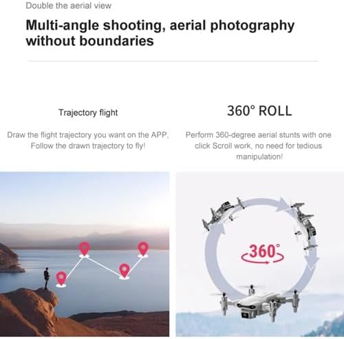 Mini Drone V9 trajectory flight and 360 degree roll illustration