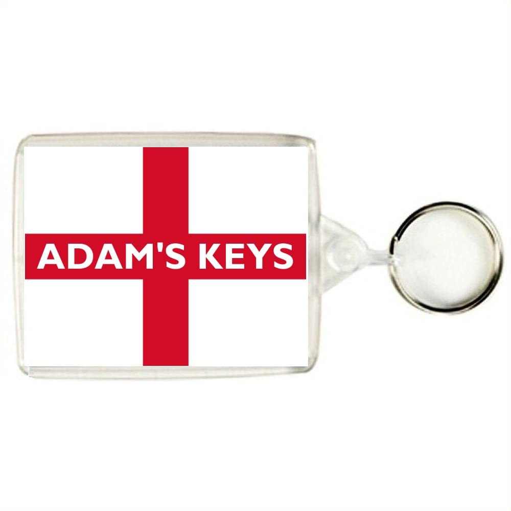 Key Expressions Personalised ENGLAND ST GEORGE'S CROSS/ENGLISH FLAG Keyring/Bag Tag