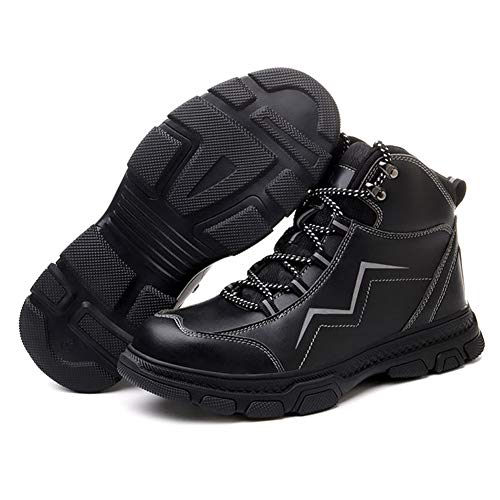 Valigrate Safety Shoes Steel Toe Boots for Men Work Indestructible Shoes Puncture Proof Waterproof