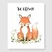 Bestbuddy Pet Set of 6 (8X10) Unframed Woodland Animals Deer Bunny Owl Raccoon Bear Fox with Flowers Crown Nursery Quotes Art Prints Set Kids Baby Girl Room Wall Decor BBPAP004