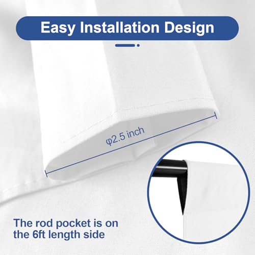 Image of EMART 8x10 ft White Backdrop for Photography, Large Party Photo Background Curtain Drapes, Washable Polyester Fabric Back Drop Screen Sheet for Birthday Video Studio Portrait Photoshoot