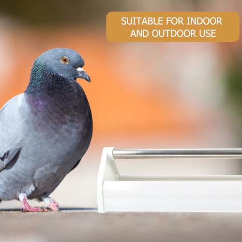 Gamelle pour pigeons PLAFOPE en inox et plastique blanc pour cages d'oiseaux d'intérieur - 5