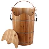 FENGJISUN Fußbad Fussbad Fußwanne Handgefertigtes Fußbad Aus Holz, Holzfass, Fußbad Aus Holz, Sauna, Fußwanne, Massage, Spa, Sauna Fußbadewanne