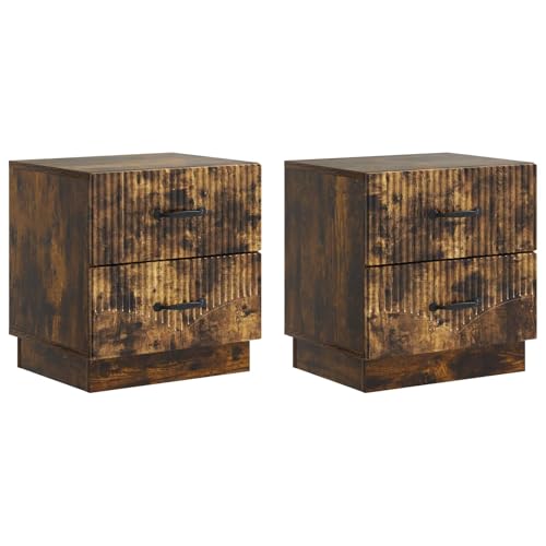 Table de nuit chêne fumé pour une chambre moderne et rangée - 2