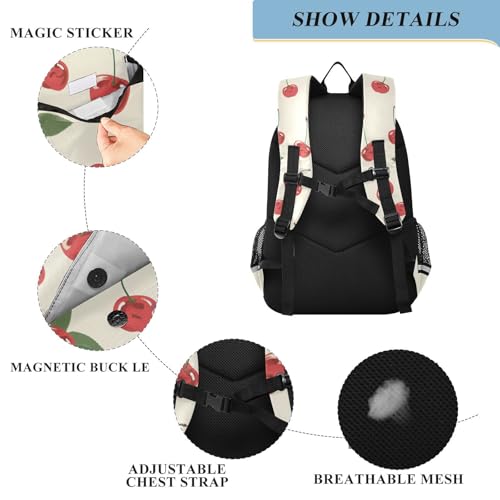 Sac à dos PC portable enfants cerises contre le mal de dos - 5