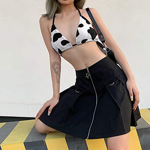 Amosfun Sutiã Com Padrão de Vaca Feminino Colete Com Pescoço Pendurado Ternos de Banho Com Alça de E